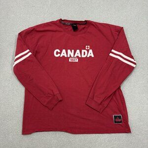 Kalson Canada Long Sleeve T-Shirt 1867 Mens Size XL Red & White Striped